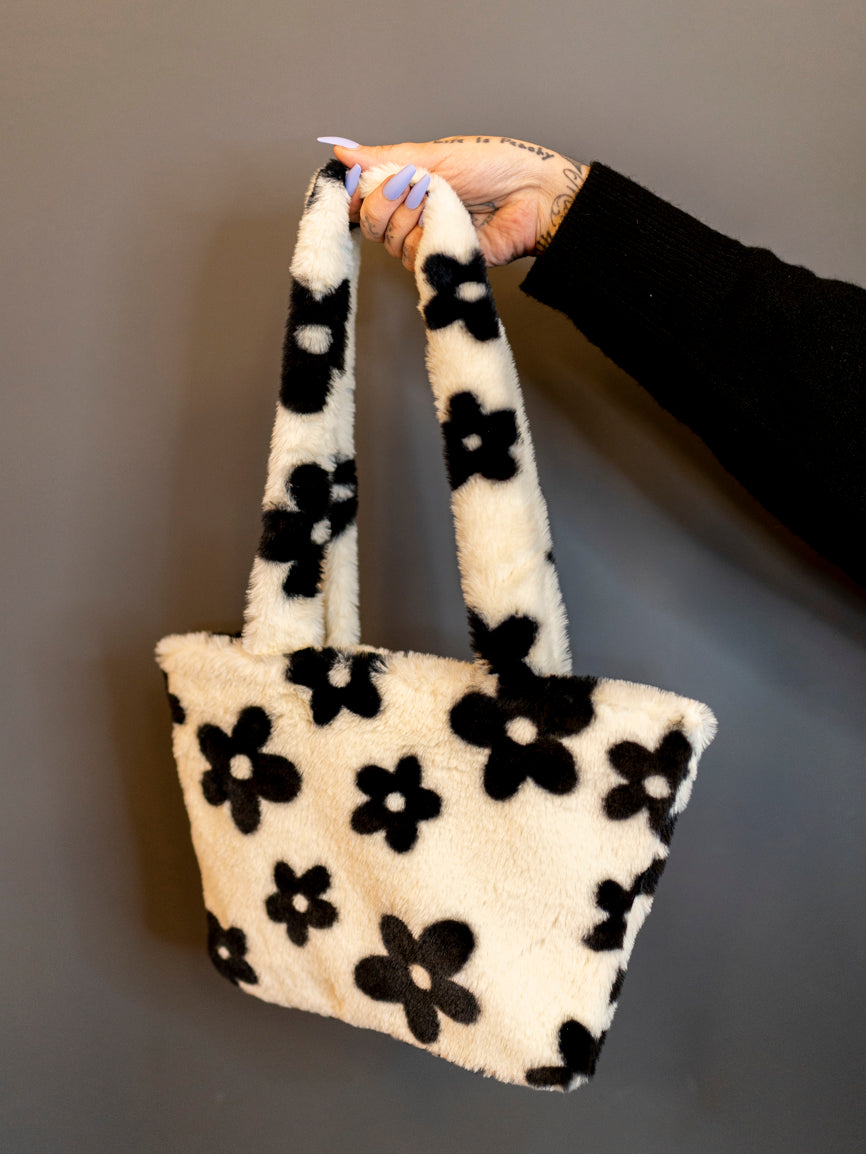 Black Flower Purse