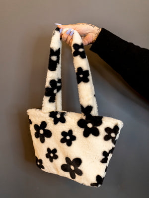 Black Flower Purse