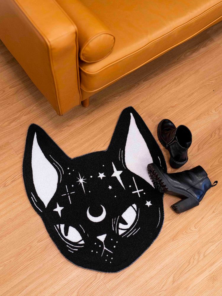 Loll3 Black Cat Shaped Rug