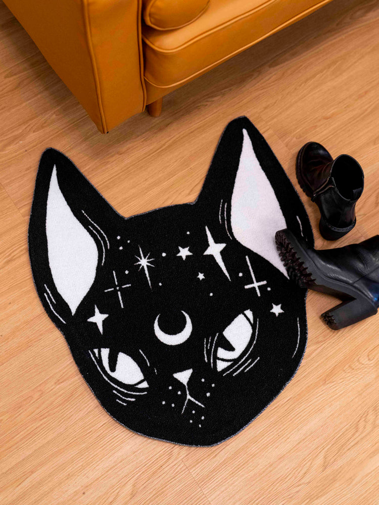 Loll3 Black Cat Shaped Rug