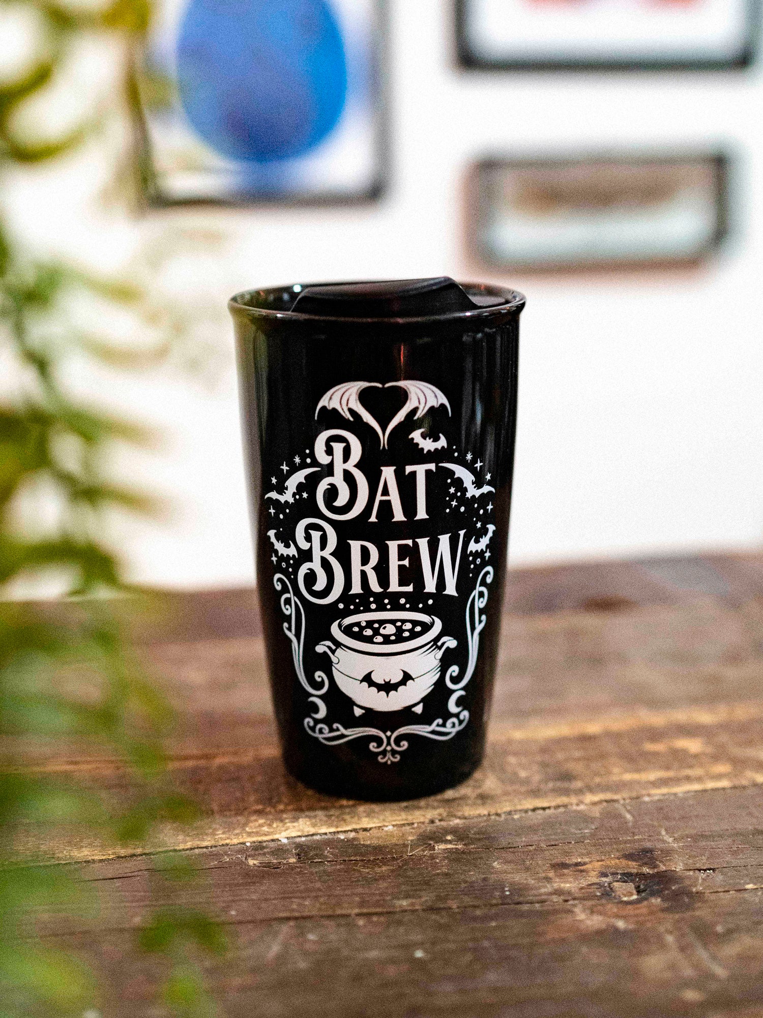 Bat Brew Ceramic Travel Mug