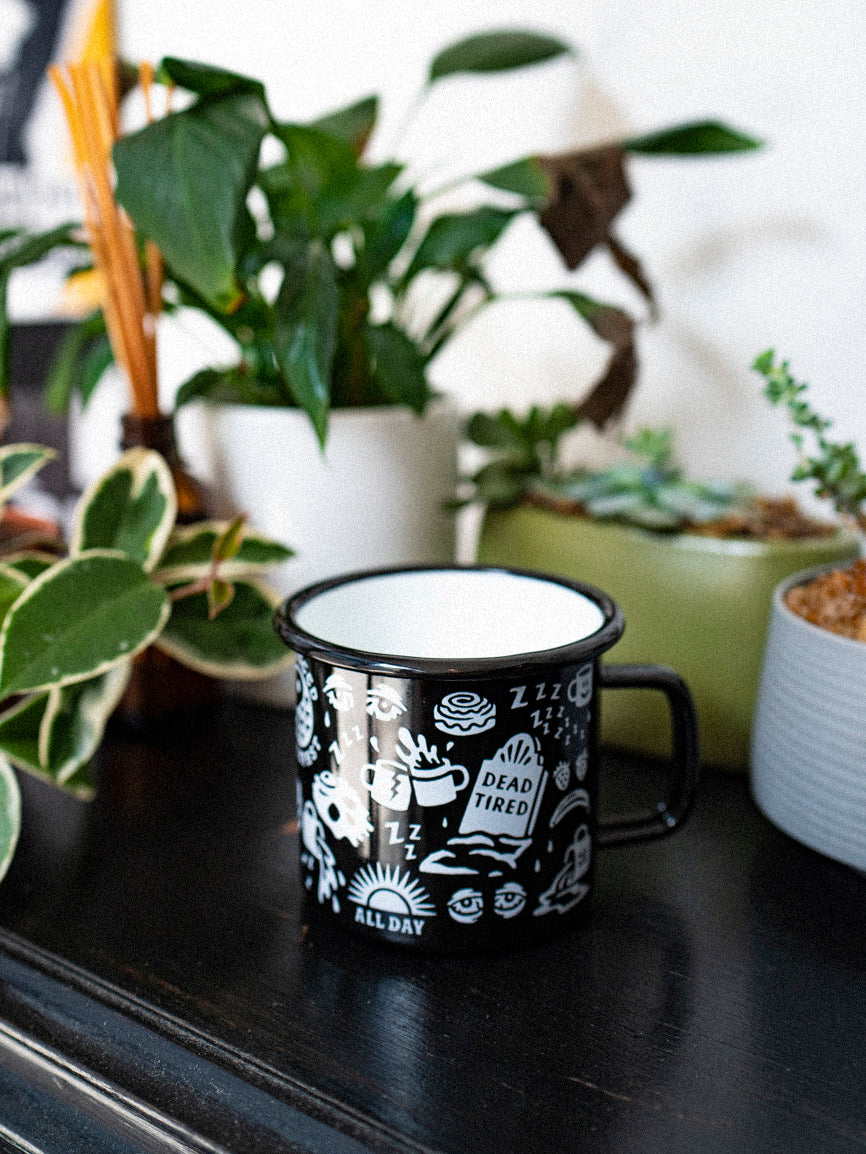 Dead Tired Enamel Mug