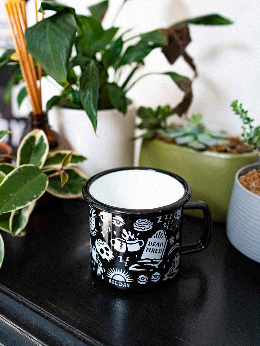 Dead Tired Enamel Mug