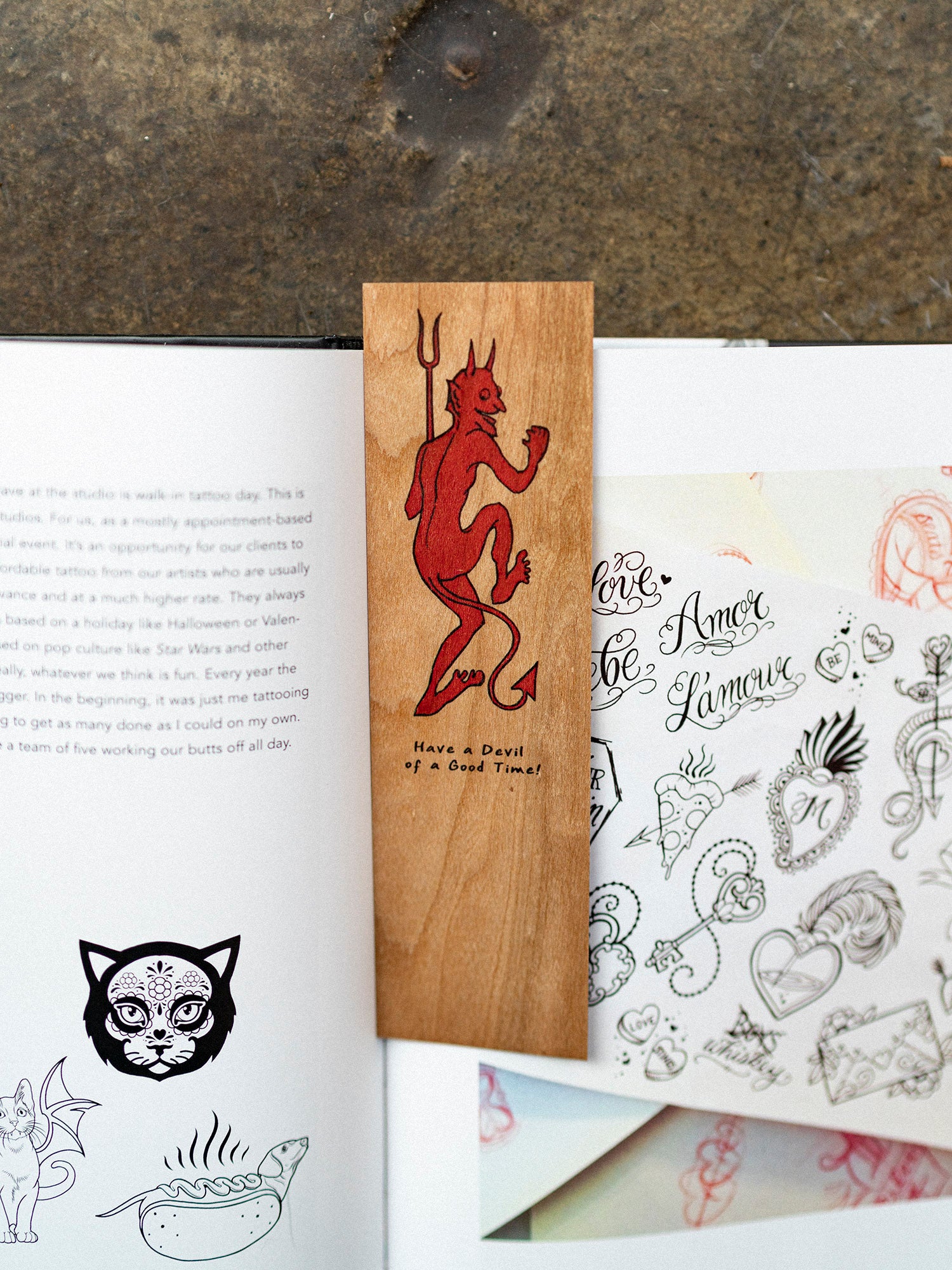 Cage Wood Bookmark