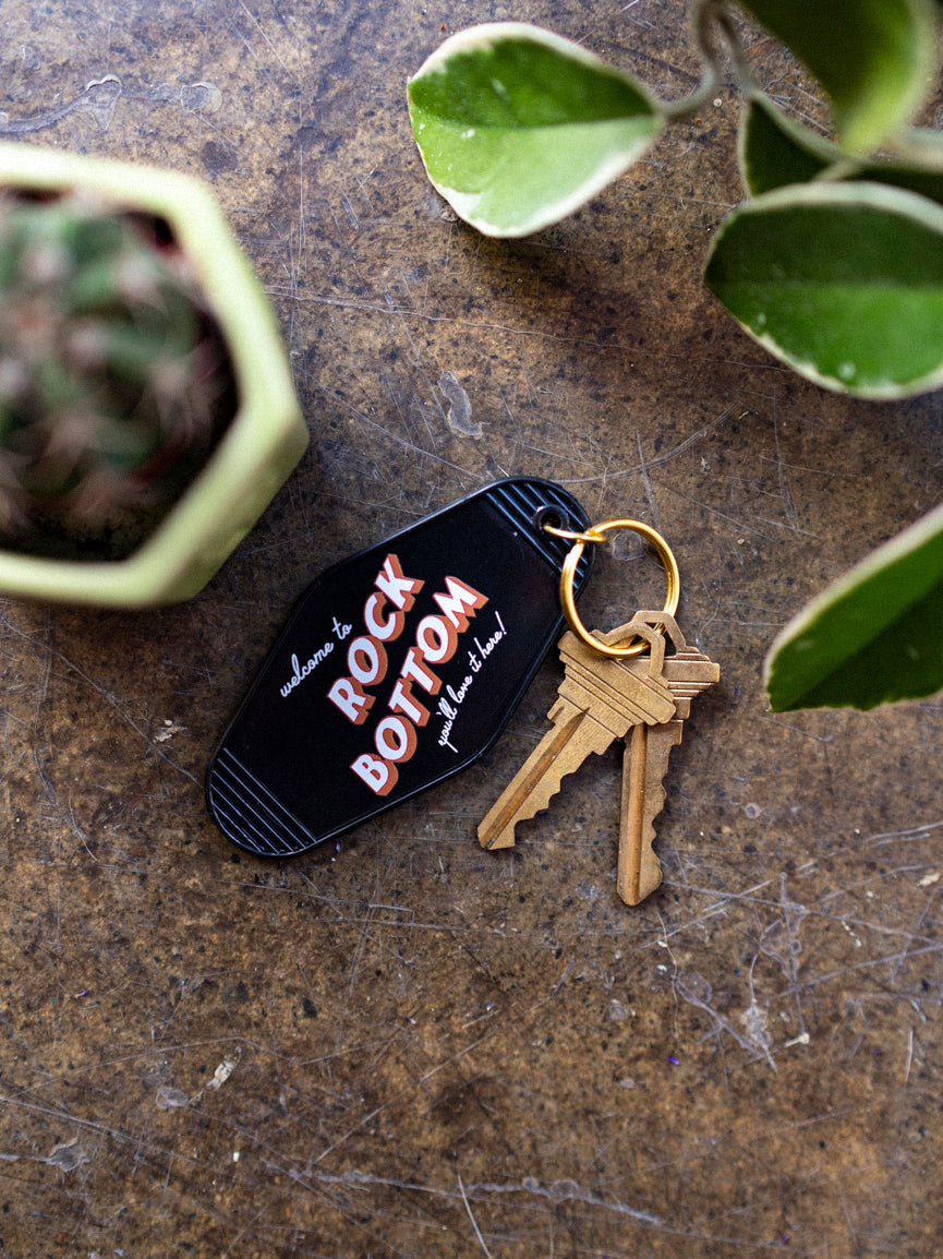 Rock Bottom Motel Keychain