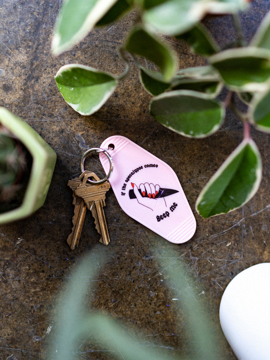 Buffy Pink Motel Keychain