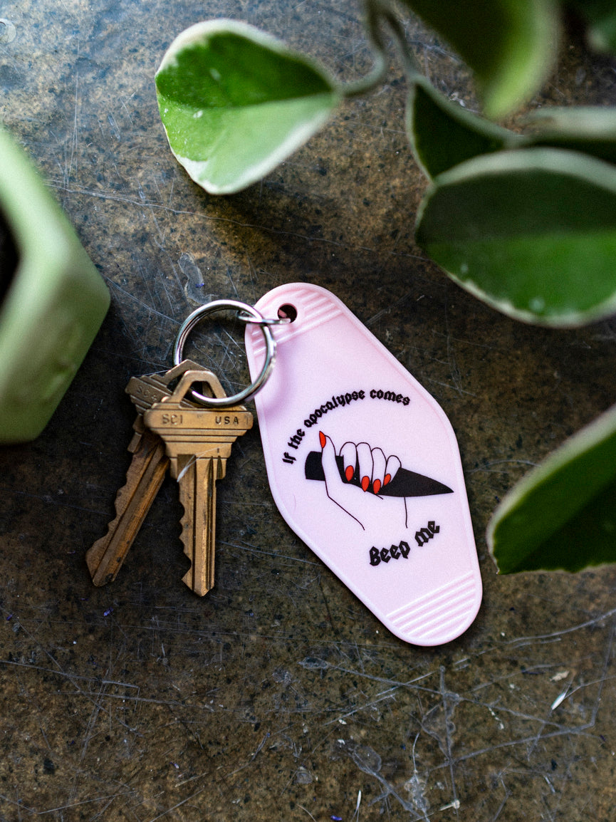 Buffy Pink Motel Keychain