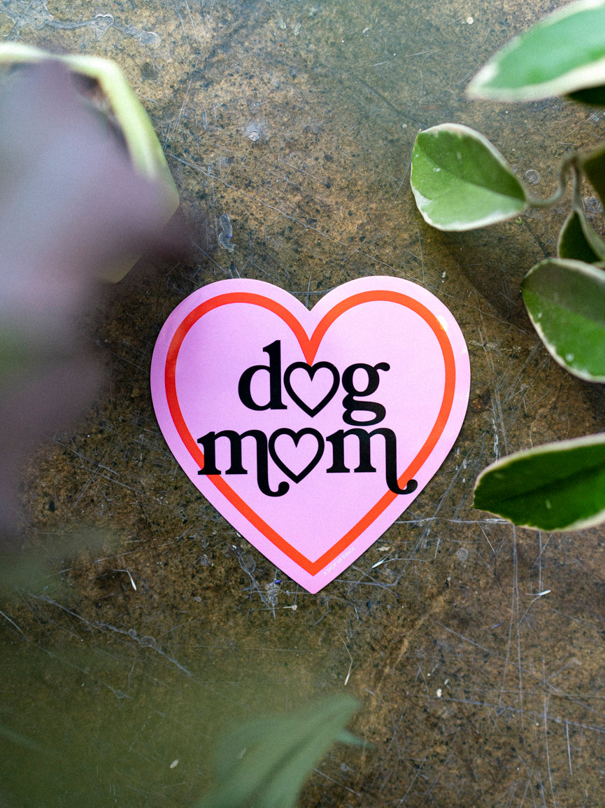 Dog Mom Heart Sticker