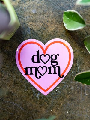 Dog Mom Heart Sticker