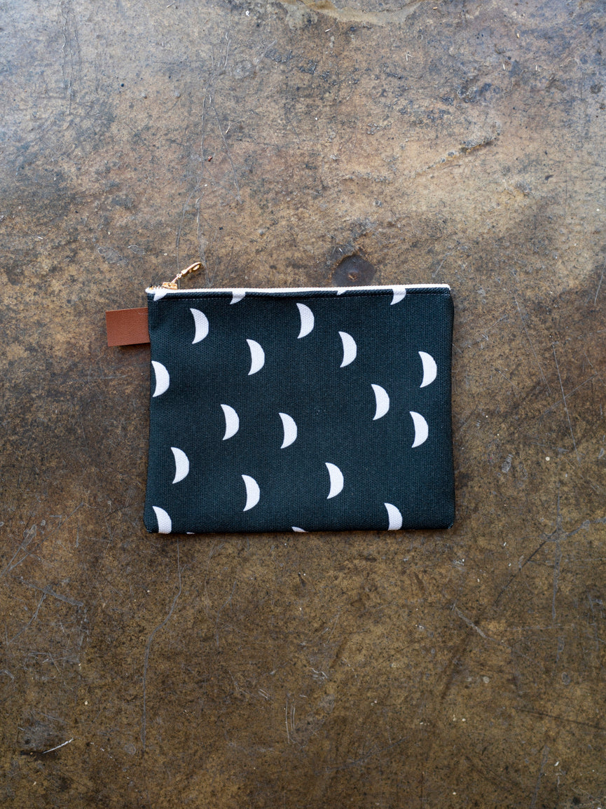 Moons Canvas Zip Pouch