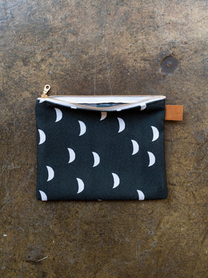 Moons Canvas Zip Pouch