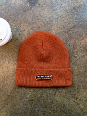 Overworked Under Caffeinated Beanie