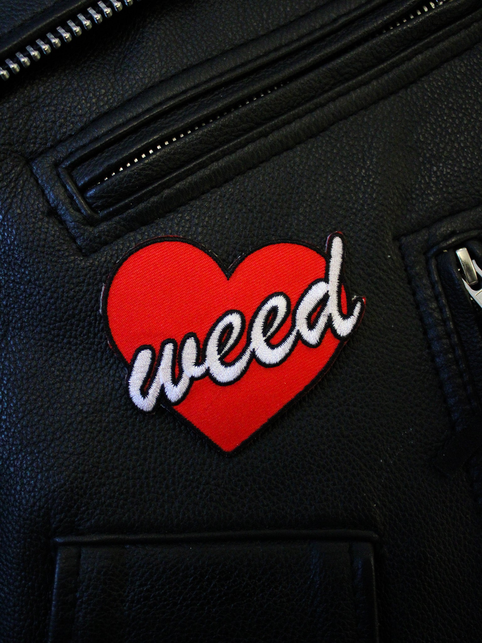 Weed Embroidered Patch