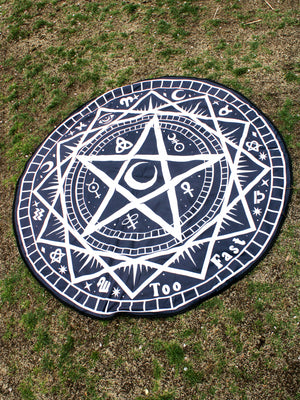Pentagram Round Beach Towel