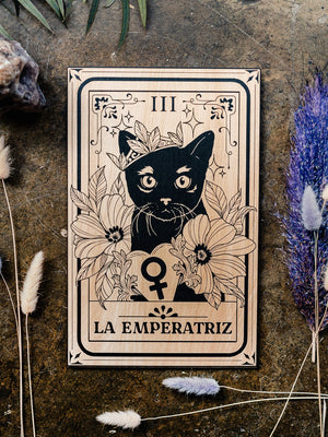 La Emperatriz The Empress Tarot Card Wood Print