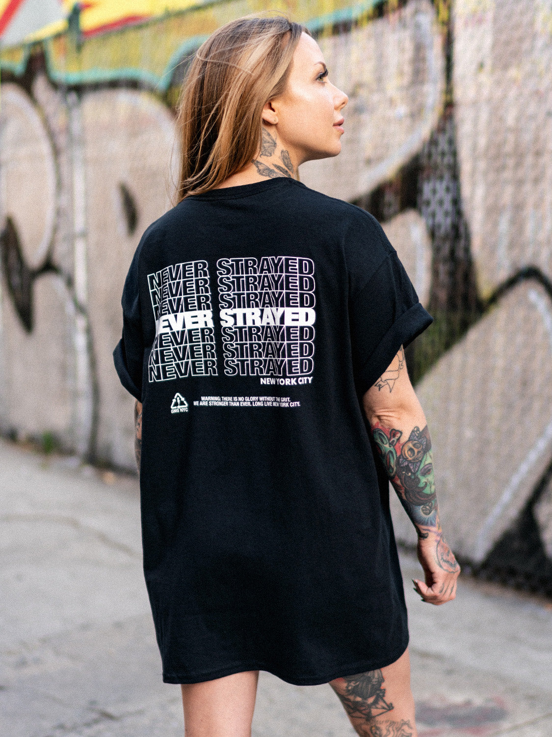 Never Strayed Black Graphic Tee