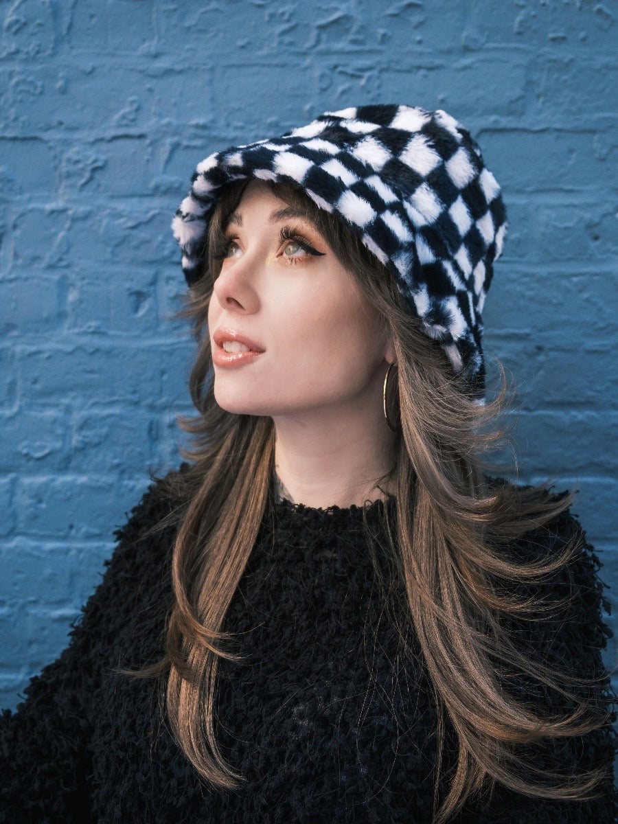 As If Black and White Checkered Bucket Hat - Grit N Glory